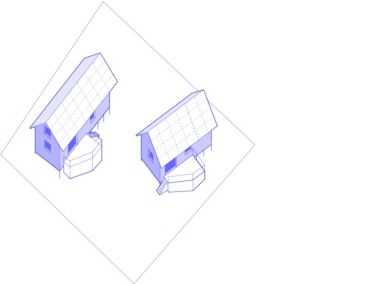 Projet pour deux très petites maisons en paille avec un bassin naturel, Surpierre, Fribourg.
En attente du permis de construire.